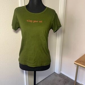American Apparel Fitted Green Short Sleeve Tee